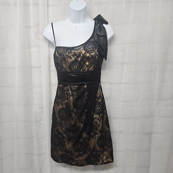 Teeze Me Dress Y2K Black Lace Vamp Coquette Whimsigoth Mini XS - Picture 12 of 12